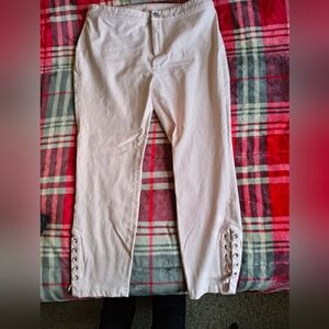 Lysse Light Pink Lace-Up Ankle Trousers